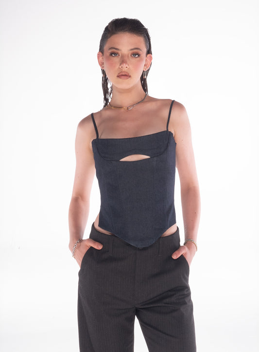 DENIM CORSET